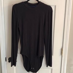 NWOT Black Mockneck Bodysuit Size L
